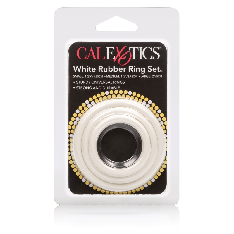 Pierścień-RUBBER RING WHITE SET 3PCS